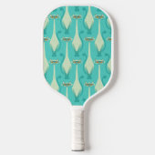 Raquette De Pickleball Siamese curious cat - turquoise et orange (Recto)