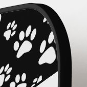 Raquette De Pickleball Signature des pattes noires et blanches (Détail gauche)