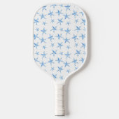 Raquette De Pickleball silhouette bleue de l'étoile de mer (Recto)