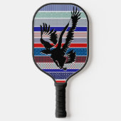 Raquette De Pickleball Silhouette d'aigle américain, rouge, blanc et bleu (Recto)