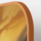 Raquette De Pickleball Silhouette du coucher de soleil de bison de buffle (Détail gauche)