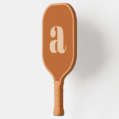 Raquette De Pickleball Simple Boho Terracotta Bold Retro Monogramme initi (Gauche)