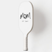 Raquette De Pickleball Simple cœur de script noir Nouveau Maman établie E (Gauche)