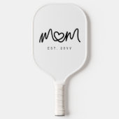 Raquette De Pickleball Simple cœur de script noir Nouveau Maman établie E (Recto)