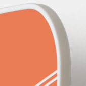 Raquette De Pickleball Simple Corail et blanc Monogramme (Détail gauche)