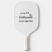 Raquette De Pickleball Simple Diamond Élégant Script Bachelorette Week-en (Recto)