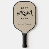 Raquette De Pickleball Simple Écriture Marron Sable Mignonne Moderne Meil (Recto)
