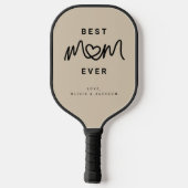Raquette De Pickleball Simple Écriture Marron Sable Mignonne Moderne Meil (Verso)