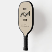 Raquette De Pickleball Simple Écriture Marron Sable Mignonne Moderne Meil (Gauche)