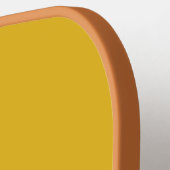 Raquette De Pickleball Simple été jaune gras Rétro Monogramme Initiale (Détail gauche)