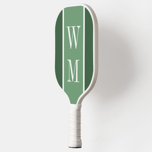 Raquette De Pickleball Simple Green Minimalist Monogrammed (Gauche)