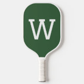 Raquette De Pickleball Simple Green Minimalist Monogrammed Modern (Recto)