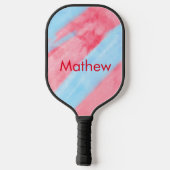Raquette De Pickleball simple initial letter mongram add your name red b (Verso)