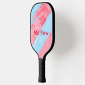 Raquette De Pickleball simple initial letter mongram add your name red b (Gauche)