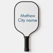 Raquette De Pickleball simple lettre initiale monogramme ajouter votre no (Recto)