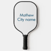 Raquette De Pickleball simple lettre initiale monogramme ajouter votre no (Verso)