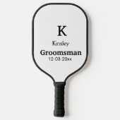 Raquette De Pickleball SIMPLE MINIMAL ajouter votre nom toiletteur person (Verso)