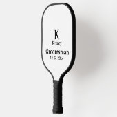 Raquette De Pickleball SIMPLE MINIMAL ajouter votre nom toiletteur person (Gauche)