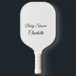 Raquette De Pickleball SIMPLE MINIMAL.CUTIE ADD NAME BABY baby shower Thr<br><div class="desc">Conception</div>