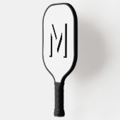 Raquette De Pickleball Simple Monogramme initial ombre portée personnalis (Gauche)