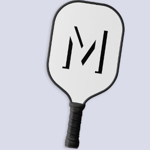 Raquette De Pickleball Simple Monogramme initial ombre portée personnalis