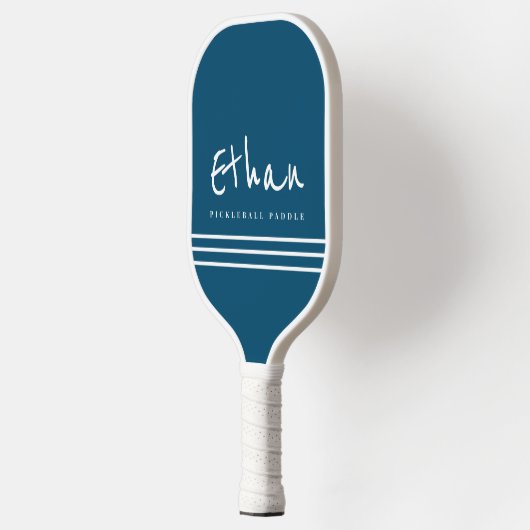 Raquette De Pickleball Simple Pickleball bleu paddle avec nom (Gauche)