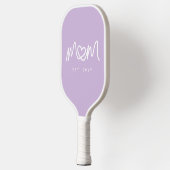 Raquette De Pickleball Simple Script Cœur Pourpre Maman a Créé Est (Gauche)
