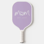 Raquette De Pickleball Simple Script Cœur Pourpre Maman a Créé Est (Verso)