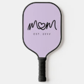 Raquette De Pickleball Simple Script Cœur Violet Maman a Créé Est (Recto)
