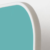 Raquette De Pickleball Simple trois lettres Turquoise blanc Ombre Monogra (Détail gauche)