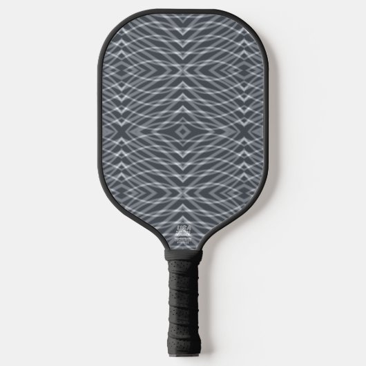 Raquette De Pickleball Sine Wave Pulse Signal moderne Art Abstrait Design (Recto)