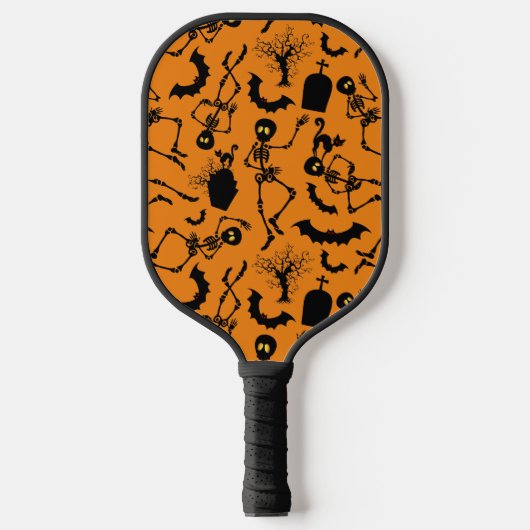 Raquette De Pickleball Skeletons d'Halloween Macabre Dance (Recto)