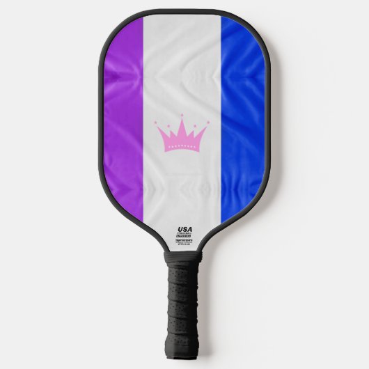 Raquette De Pickleball SlipperyJoe glisser le drapeau de la fierté violet (Verso)