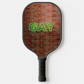 Raquette De Pickleball SlipperyJoe illuminé néon gay signe lumineux vif (Recto)