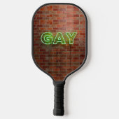 Raquette De Pickleball SlipperyJoe illuminé néon gay signe lumineux vif (Verso)