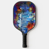 Raquette De Pickleball SlipperyJoe NYC graffiti lue entourée tourbillon (Recto)