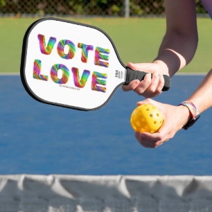 Raquette De Pickleball SlipperyJoe vote amour égalité fourrure de couleur