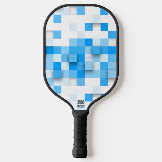 Raquette De Pickleball SlipperyJoe's carré artwork mosaïque moderne trois (Verso)
