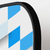 Raquette De Pickleball SlipperyJoe's carré artwork mosaïque moderne trois (Détail gauche)