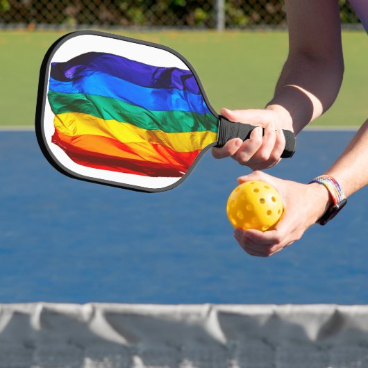 Raquette De Pickleball SlipperyJoe's drapeau gay pride agitant des couleu (Insitu)