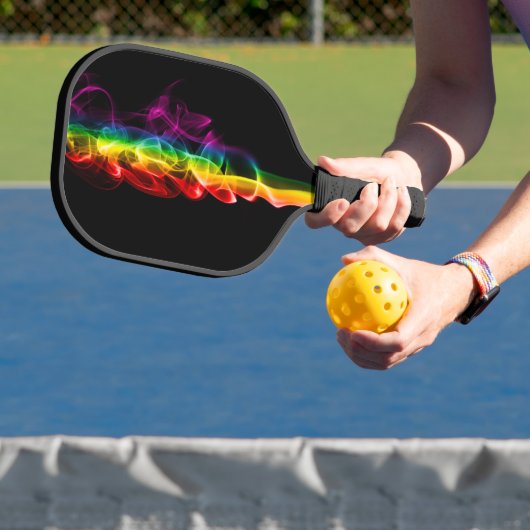 Raquette De Pickleball SlipperyJoe's fumée vif arc-en-ciel célébré (Insitu)