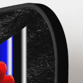 Raquette De Pickleball SlipperyJoe's Gay Leather Pride drapeau royal noir (Détail gauche)