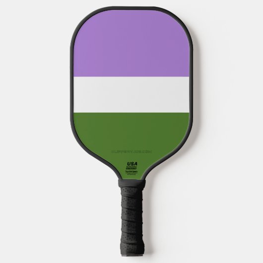 Raquette De Pickleball SlipperyJoe's genderqueer orteils drapeau couleurs (Recto)