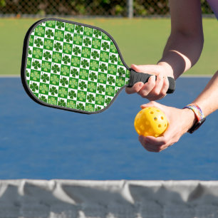 Raquette De Pickleball SlipperyJoe's Green four-leaf clovers Saint Patric