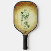 Raquette De Pickleball SlipperyJoe's Happy St. Patrick's Day trois feuill (Verso)