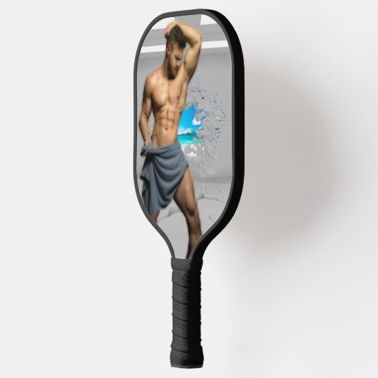 Raquette De Pickleball SlipperyJoe's Man in a serviette blanc salle muscl (Gauche)