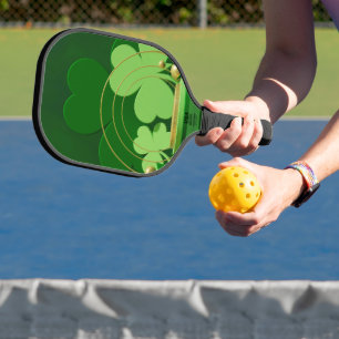 Raquette De Pickleball SlipperyJoe's Saint Patrick's Day trèfle à trois f