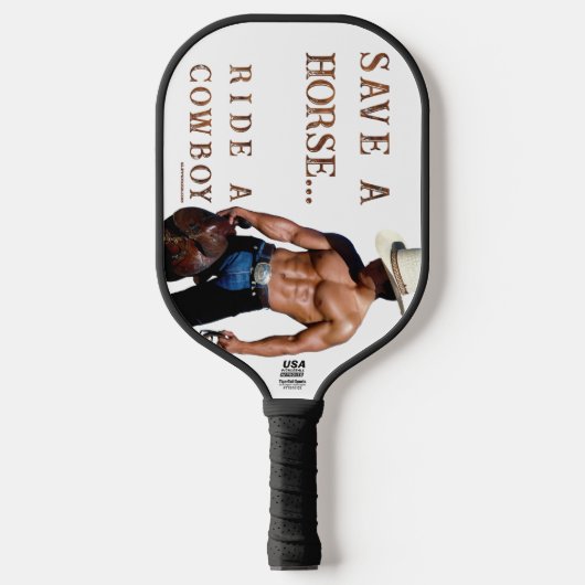 Raquette De Pickleball SlipperyJoe's save horse ride paille cowboy casque (Recto)
