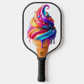 Raquette De Pickleball SlipperyJoe's vibrante crème glacée cone classique (Verso)