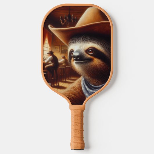 Raquette De Pickleball Sloth Cowboy à Saloon (Recto)